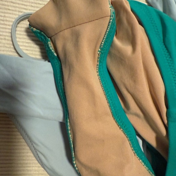 J. Crew Light Blue and Teal One Piece Swimsuit - Picture 7 of 8